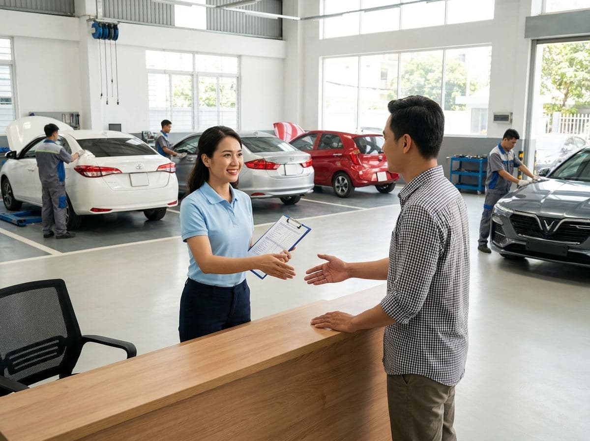 Quy Trình Tiếp Nhận Xe Sửa Chữa Chuyên Nghiệp Cho Garage